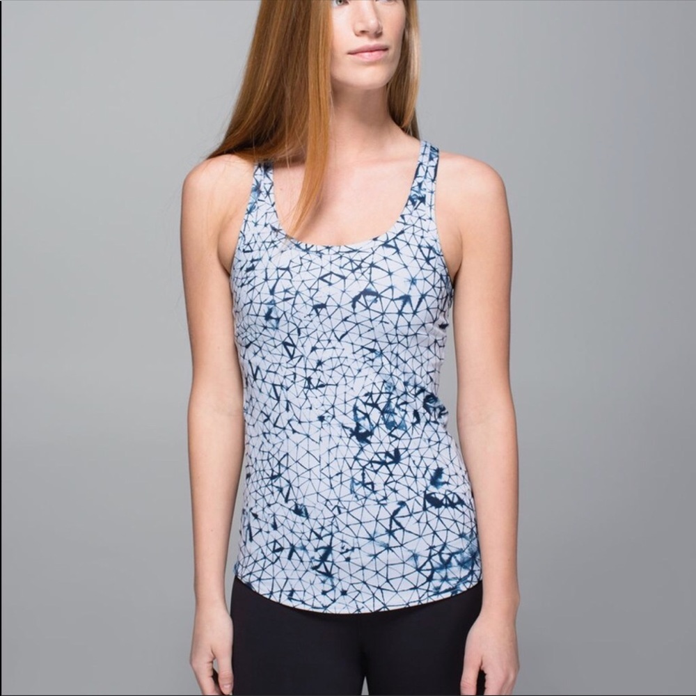 Lululemon studio racerback tank; star crushed